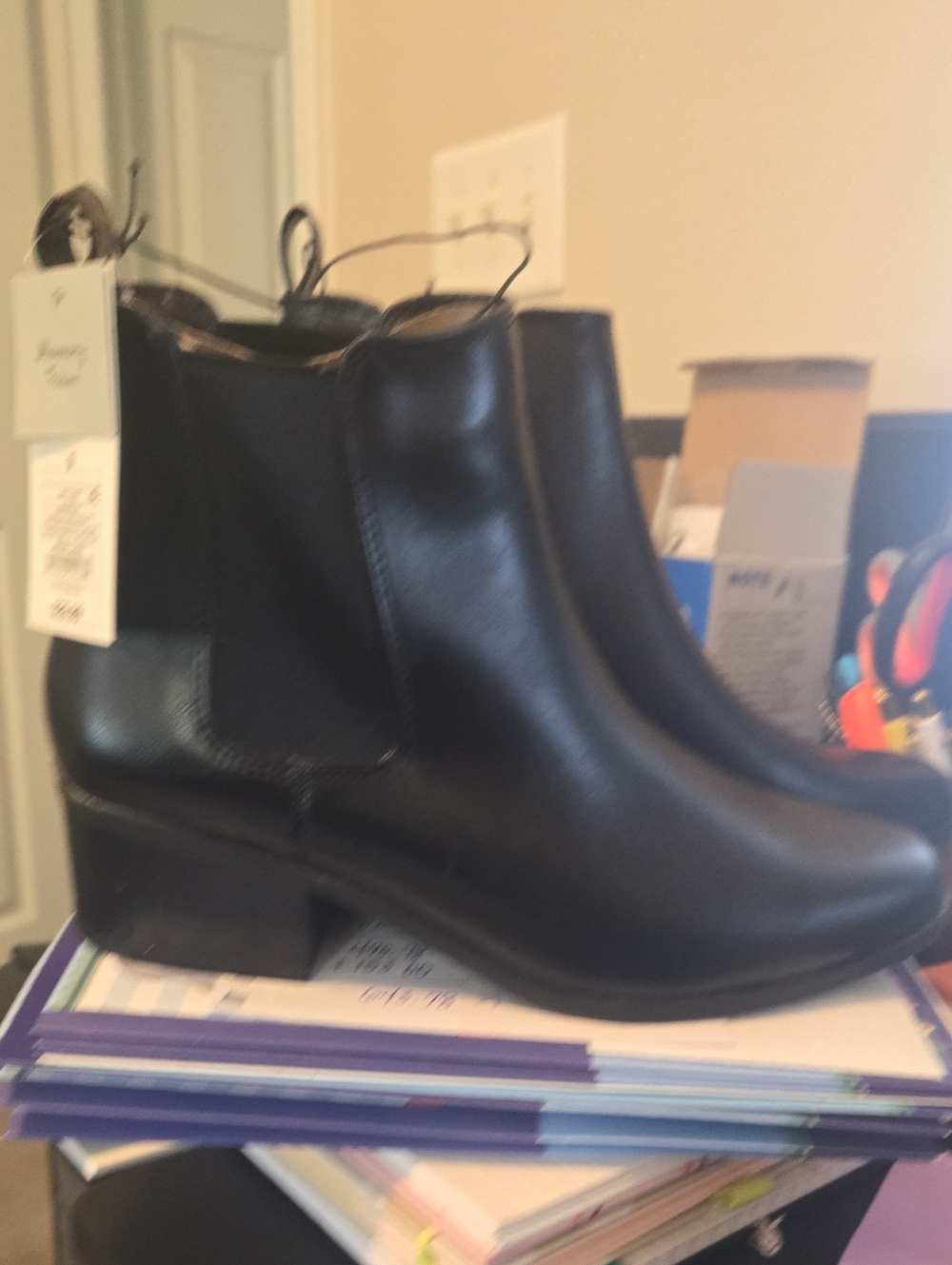a new day Black Chelsea Ankle Boots